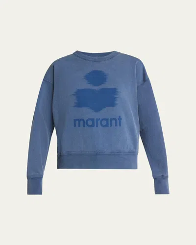 Isabel Marant Étoile Mobyli Logo Crewneck Sweatshirt In Blue