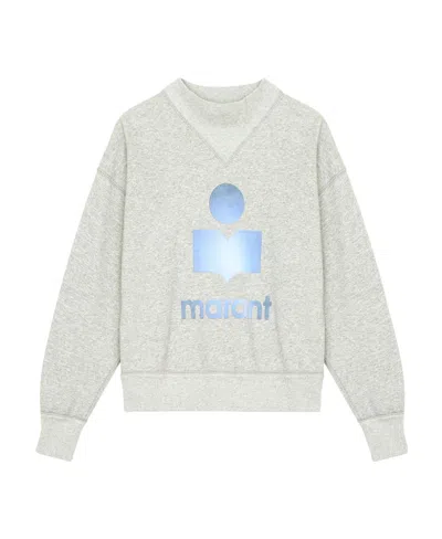 Isabel Marant Étoile Mobyli Logo-print Cotton Sweatshirt In White
