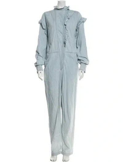 Pre-owned Isabel Marant Étoile Mock Neck Jumpsuit In Blue