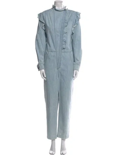 Pre-owned Isabel Marant Étoile Mock Neck Jumpsuit W/ Tags In Blue