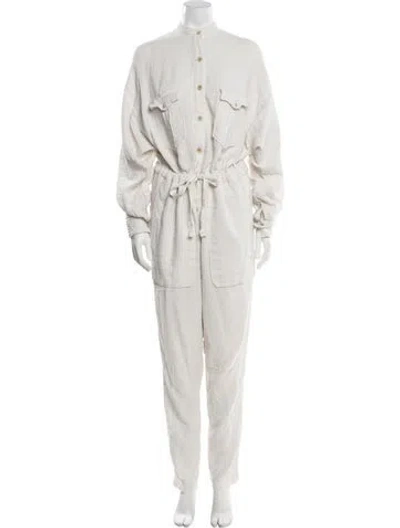 Pre-owned Isabel Marant Étoile Mock Neck Jumpsuit In White