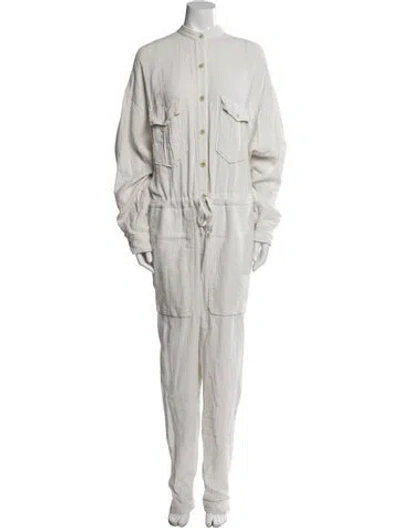 Pre-owned Isabel Marant Étoile Mock Neck Jumpsuit In White