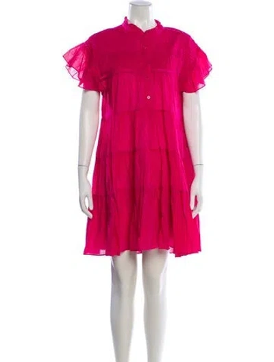 Pre-owned Isabel Marant Étoile Mock Neck Knee-length Dress In Pink