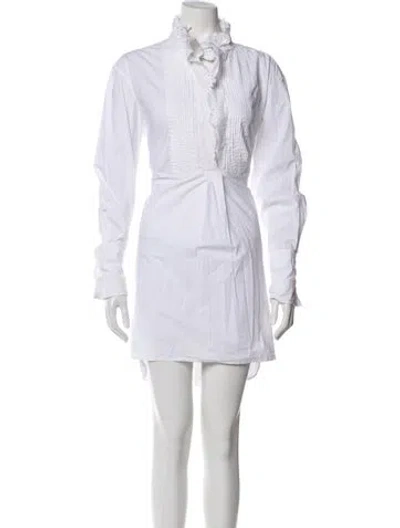Pre-owned Isabel Marant Étoile Mock Neck Knee-length Dress In White