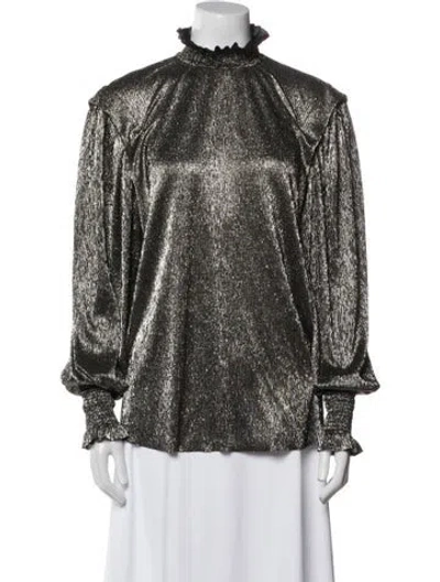 Pre-owned Isabel Marant Étoile Mock Neck Long Sleeve Blouse In Multi