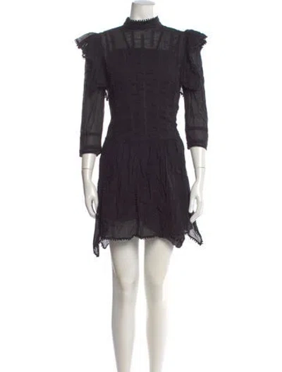 Pre-owned Isabel Marant Étoile Mock Neck Mini Dress In Black