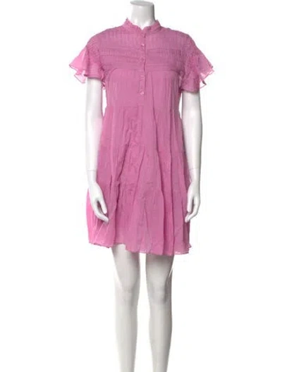 Pre-owned Isabel Marant Étoile Mock Neck Mini Dress In Pink