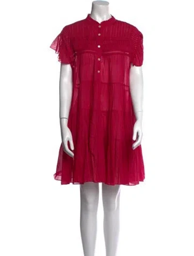 Pre-owned Isabel Marant Étoile Mock Neck Mini Dress In Pink