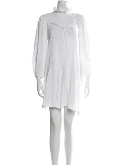 Pre-owned Isabel Marant Étoile Mock Neck Mini Dress W/ Tags In Neutral