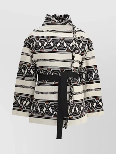 Isabel Marant Étoile Modern Geometric Pattern Jacket In Black