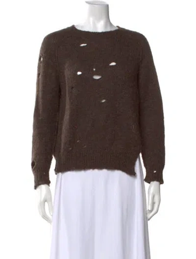 Pre-owned Isabel Marant Étoile Mohair Crew Neck Sweater In Green