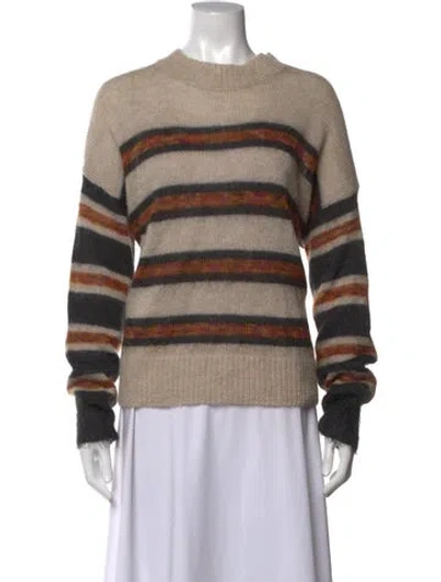 Pre-owned Isabel Marant Étoile Mohair Striped Sweater In Neutrals