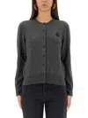 Isabel Marant Étoile Isabel Marant Etoile Mona Cardigan With Logo In Gray