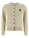 Isabel Marant Étoile Isabel Marant Etoile Melange Cream Cotton Blend Mona Cardigan In Yellow