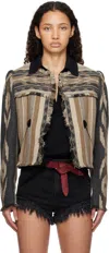Isabel Marant Étoile Jacket Isabel Marant Etoile Woman Color Multicolor In Faded Black