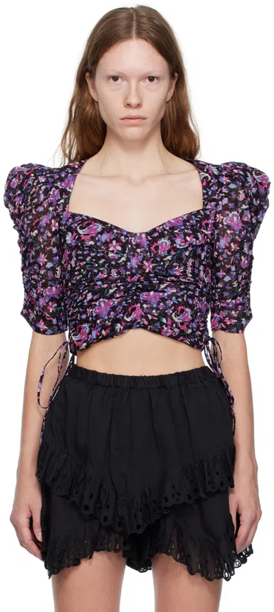 ISABEL MARANT ÉTOILE MULTICOLOR GALAOR BLOUSE