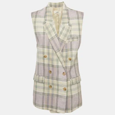 Pre-owned Isabel Marant Étoile Multicolour Plaid Linen Ipegie Vest & Shorts Set S