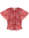 Isabel Marant Étoile Isabel Marant Etoile 'neslya' Red Viscose Blouse Women In Red