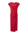 Isabel Marant Étoile Nadela Draped Slit Maxi Dress In Red
