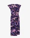 Isabel Marant Étoile Nadela Printed Cotton Jersey Maxi Dress In Purple-lilac