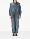 Isabel Marant Étoile Nadia Button-fastening Flap-pocket Jumpsuit In Blue