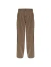 Isabel Marant Étoile Nadine Pleated Trousers In Brown