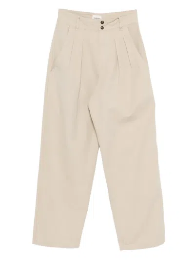 Isabel Marant Étoile Nadine Pleated Trousers In Neutral