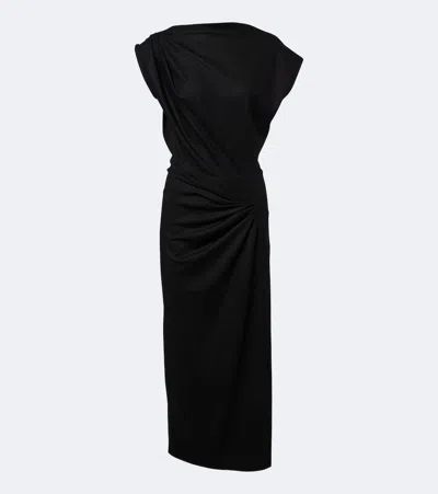 Isabel Marant Étoile Naery Draped Jersey Midi Dress In Multi