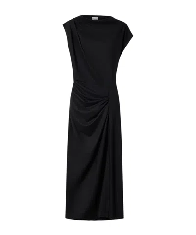 Isabel Marant Étoile Naerys Draped Maxi Dress In Black