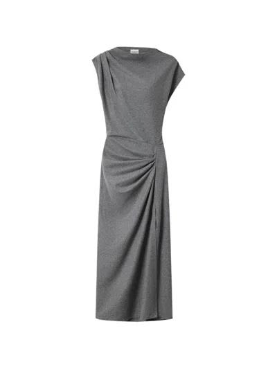 Isabel Marant Étoile Naerys Draped Midi Dress In Gray