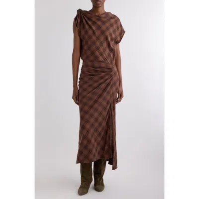ISABEL MARANT ÉTOILE ISABEL MARANT ÉTOILE NAERYS PLAID COTTON MAXI DRESS
