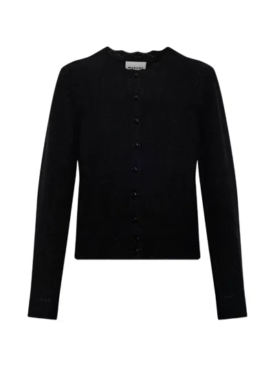 Isabel Marant Étoile Naia Scalloped-edge Cardigan In Black