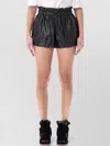 Isabel Marant Étoile Naline Eco Leather Shorts Side Pockets In Black