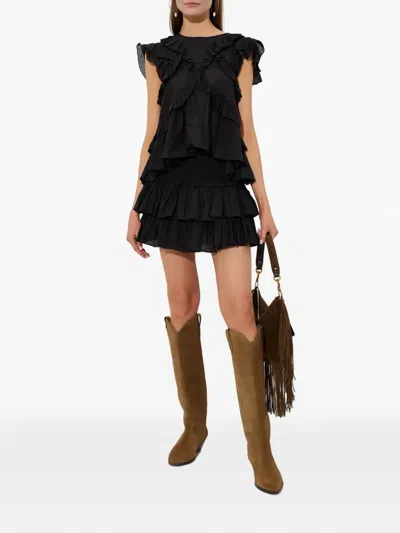 Isabel Marant Étoile Nalou Ruffled Top In Black