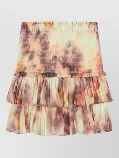 Isabel Marant Étoile Naomi Cotton Voile Mini Skirt Tie Dye In Multi