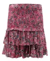 Isabel Marant Étoile Naomi Abstract-print Mini Skirt In Pink