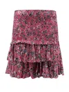 Isabel Marant Étoile Naomi Abstract-print Mini Skirt In Pink