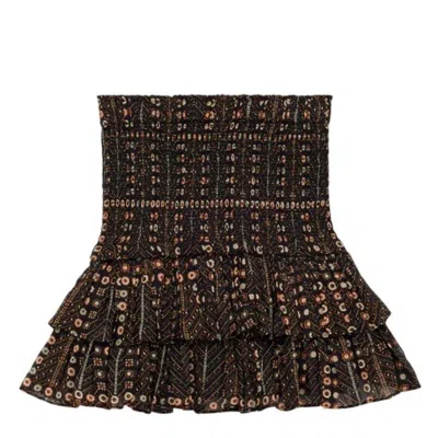 Isabel Marant Étoile Isabel Marant Etoile Naomi Smocked Cotton Skirt In Black