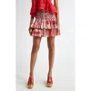 Isabel Marant Étoile Naomi Smocked Tiered Ruffle Miniskirt In Multi