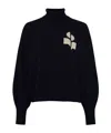 Isabel Marant Étoile Contrast Jacquard Logo Cotton-wool Blend Sweater In Midnight