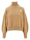 Isabel Marant Étoile Isabel Marant Etoile Nashas Turtleneck Sweater With Embroidered Logo In Black