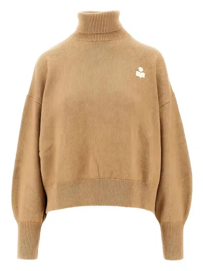 Isabel Marant Étoile Isabel Marant Etoile Nashas Turtleneck Sweater With Embroidered Logo In Black