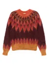 Isabel Marant Étoile Isabel Marant Etoile Embroidered Wool Blend Natania Sweater In Brown