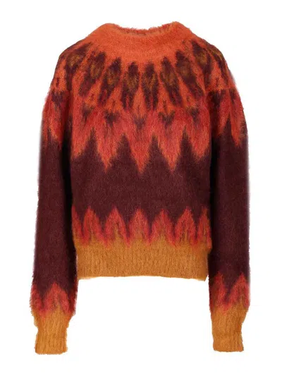 Isabel Marant Étoile Etoile Burgundy Natania Sweater In Multi
