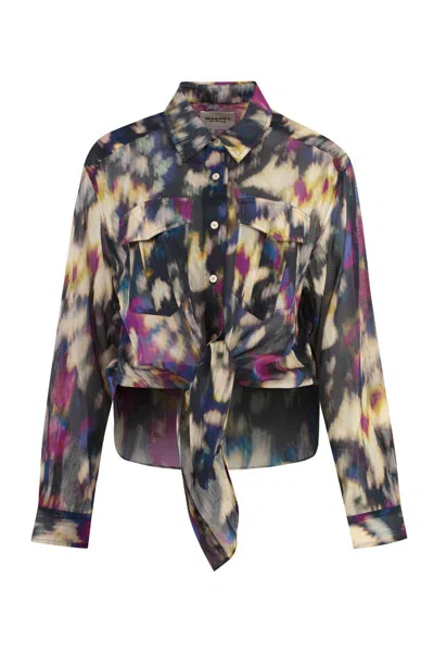 Isabel Marant Étoile Nath Printed Cotton Shirt In Multicolor