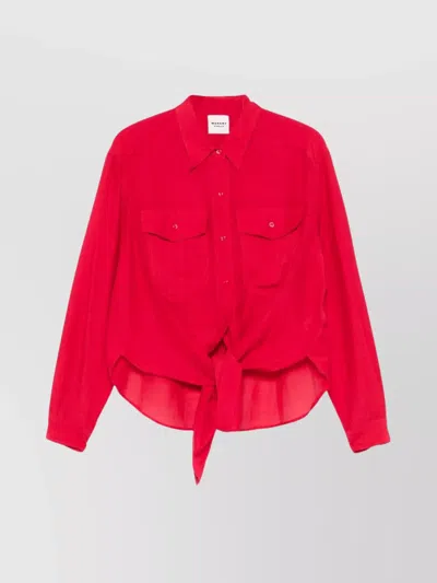 ISABEL MARANT ÉTOILE NATH SHIRT TIE-FRONT DETAIL