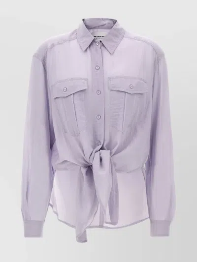 ISABEL MARANT ÉTOILE 'NATH' SHIRT WITH CHEST POCKETS AND TIE-FRONT