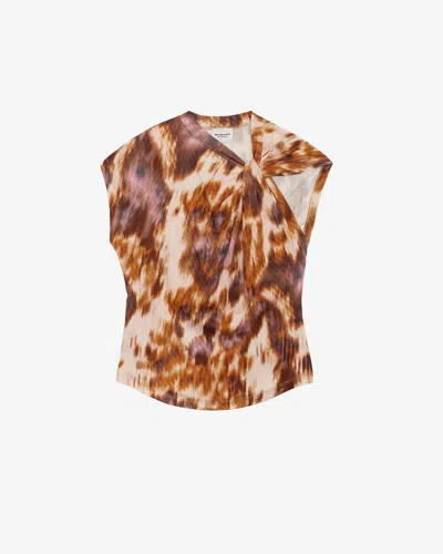 Isabel Marant Étoile Nayda T-shirt In Ecru-ochre