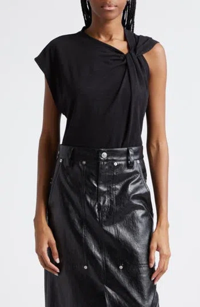 Isabel Marant Étoile Naydali Asymmetric Blouse In Black