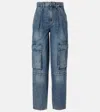Isabel Marant Étoile Nayla High-rise Cargo Jeans In Blue
